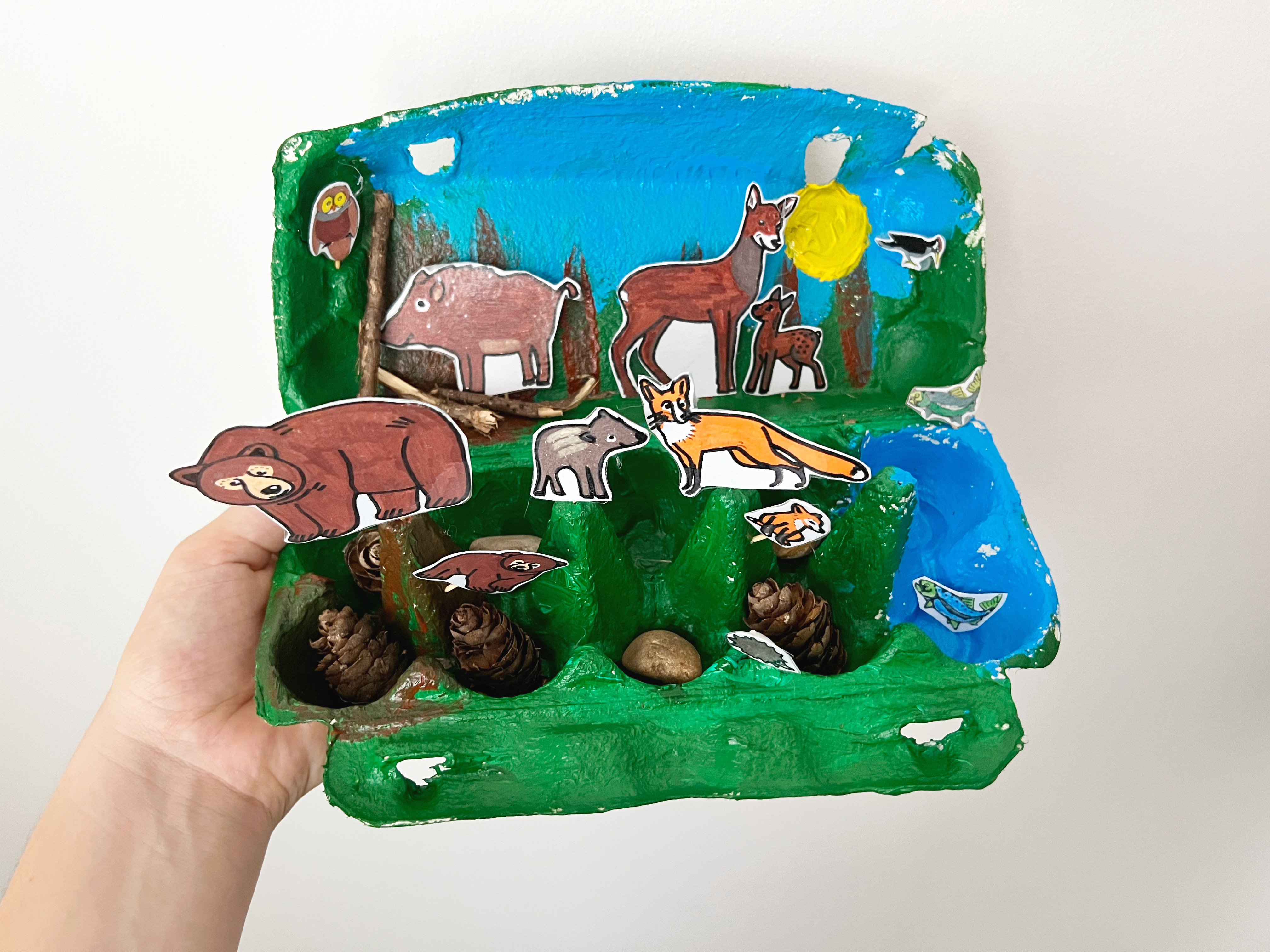 razítka lesní zvířátka