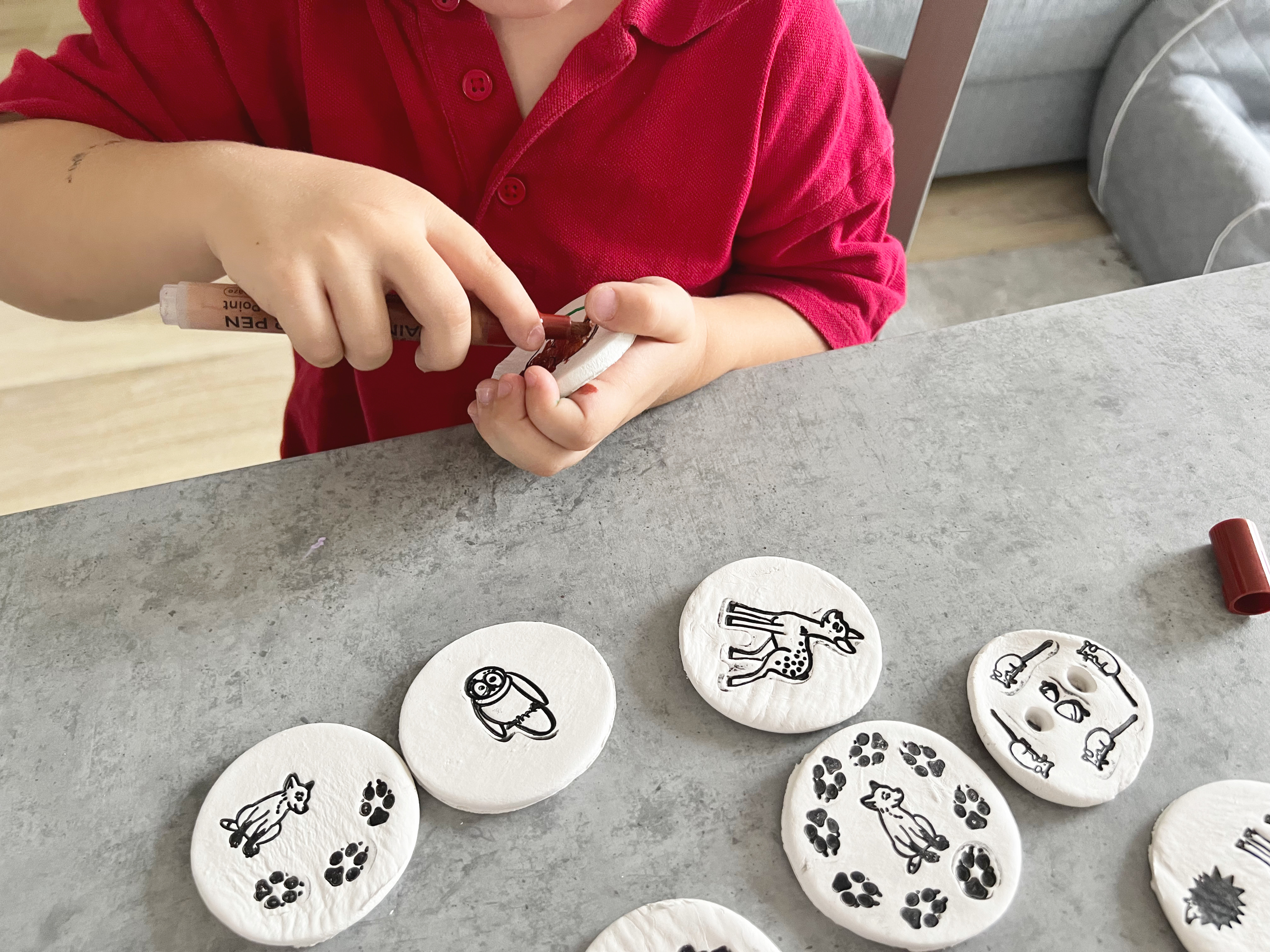 razítka lesní zvířátka