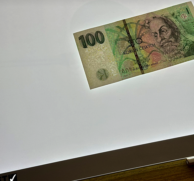 aktivity světelný panel - hledání vodoznaků