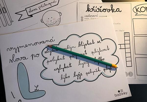 materiály bod.linky pro&nbsp;domškoláky - vyjmenovaná slova