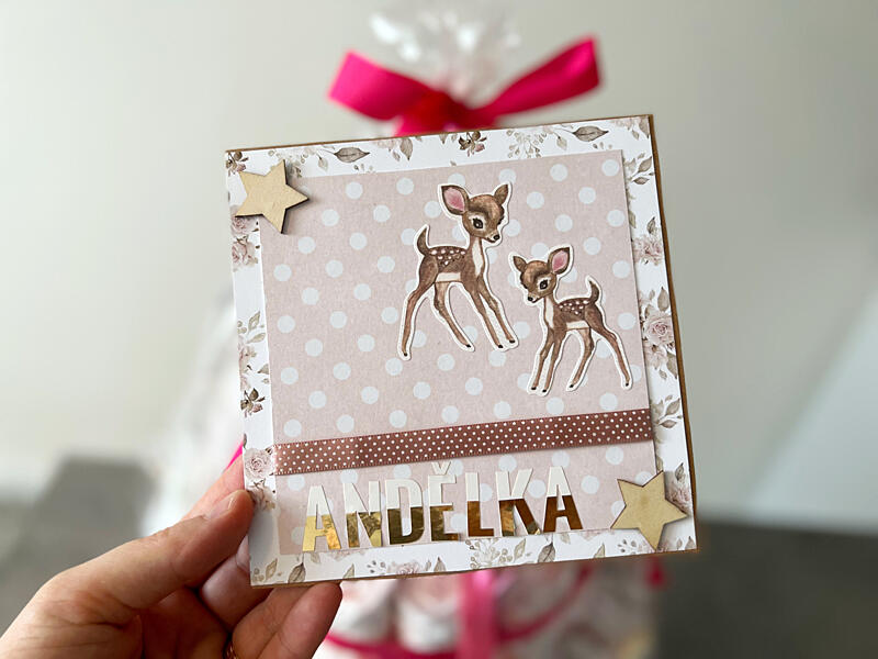 dárky pro&nbsp;miminko - paměťní kartička přáníčko