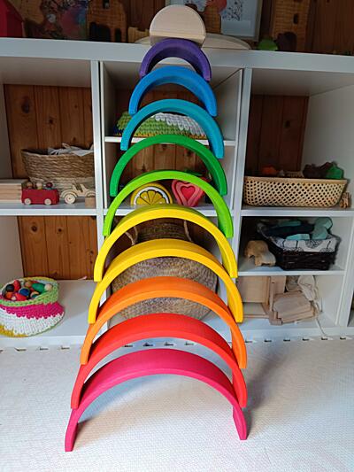 jak si hrát s&nbsp;dřevěnou duhou Goki - 3D stavba
