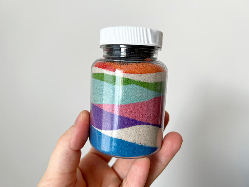 jak využít zbylý písek z&nbsp;malování pískem - Sand art