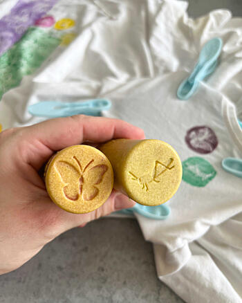 jak využít modelovací válečky Yellow Door - textilie