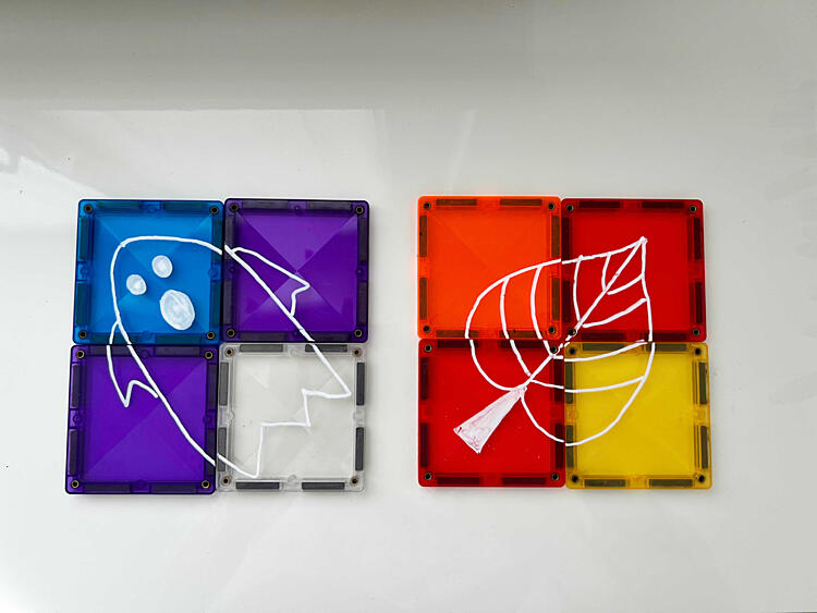 podzimní hrátky s&nbsp;magnetickými stavebnicemi Connetix - magnetické puzzle