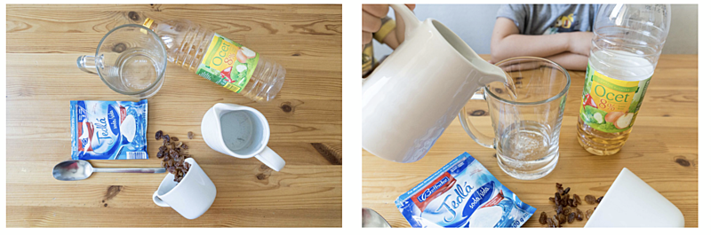 pokusy pro&nbsp;malé děti od&nbsp;2 let - tančící rozinky