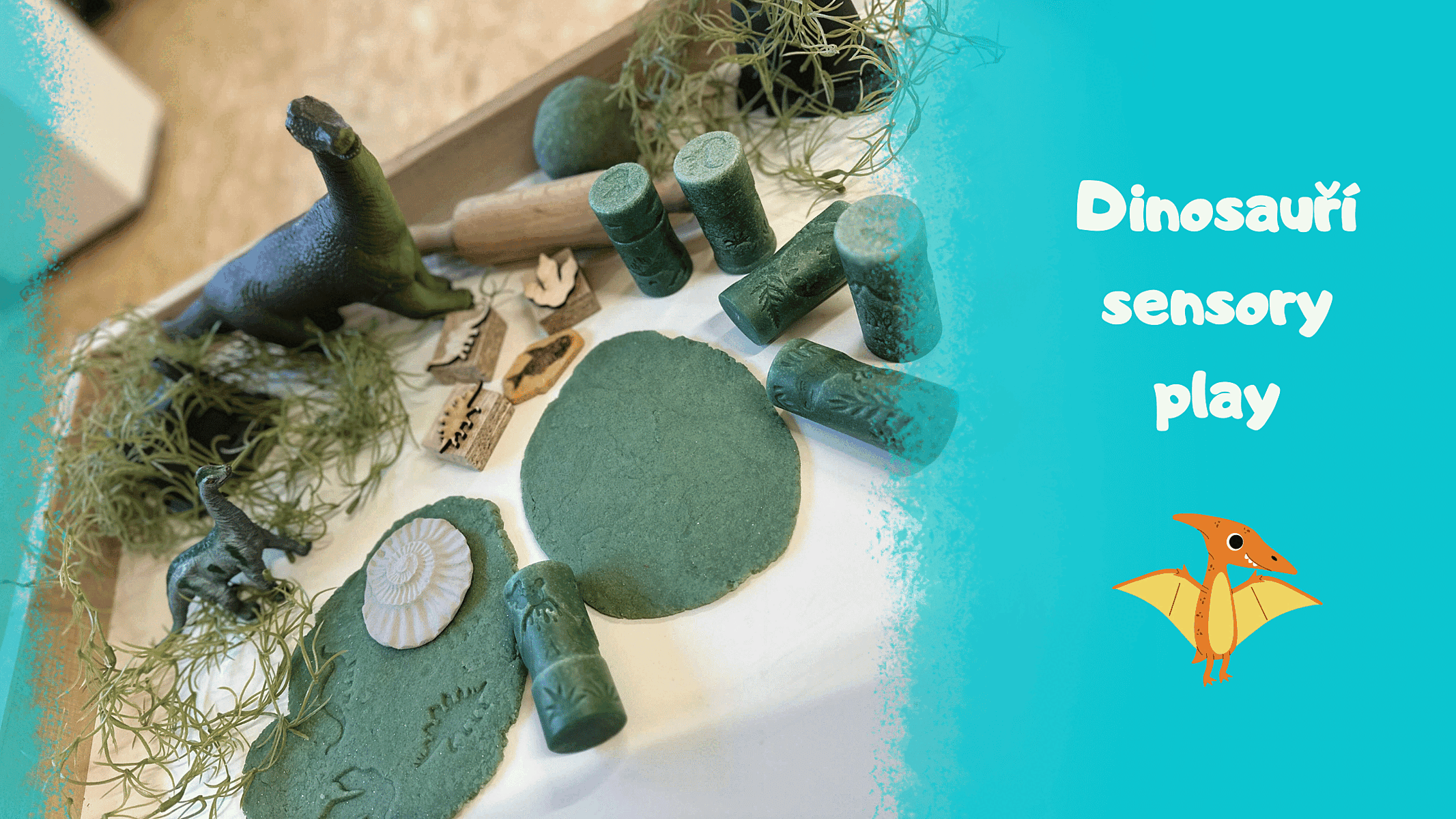 Druhohorní sensory play aneb 13 tipů na smyslohrátky s tematikou dinosaurů