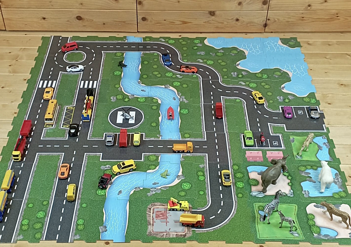 srovnání dětských silnic - značka Postav si město