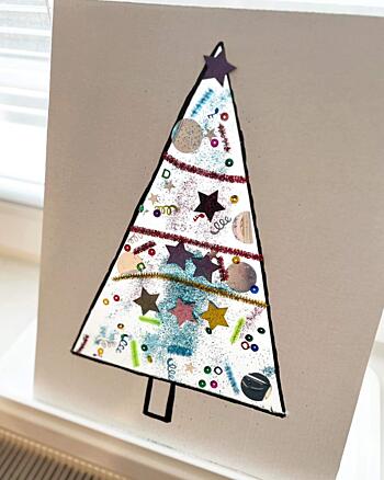 vánoční přání z&nbsp;kartonu