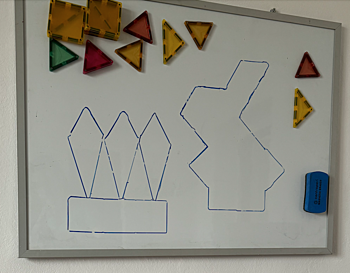 velikonoční aktivity s&nbsp;magnetickou stavebnicí Connetix - tangram