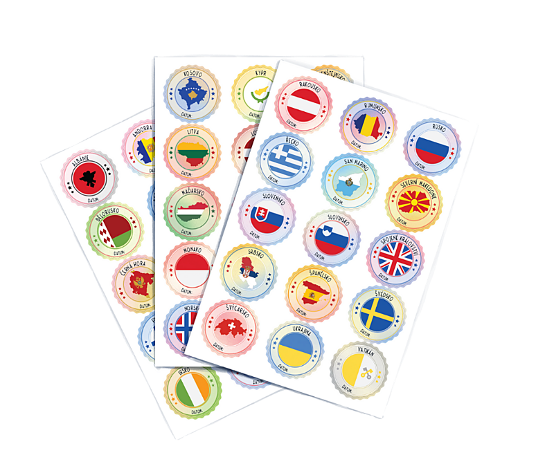 takaro cestovni samolepky vlajky statu